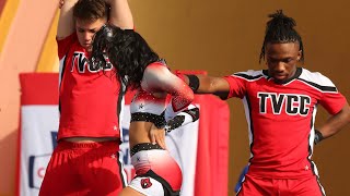 TVCC CHEER DAYTONA ROUTINE 2023 shorts cheerleader cheer stunts tvcc daytonabeachflorida [upl. by Ahsiral]