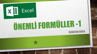 Microsoft Excel  Önemli Formüller 1  Topla  Ortalama  Açılır Liste  Düşeyara  Birleştir [upl. by Noella378]