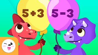 Addition and Subtraction with Dinosaurs  Math for Kids  Math Operations [upl. by Berenice]