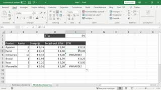 Excel  Absolute adressering [upl. by Ellesij749]