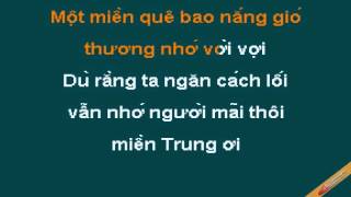 Mien Trung Oi Karaoke  Đan Trường  CaoCuongPro [upl. by Carling]