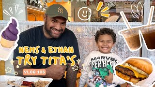 Nems amp Ethan Try Out TITAS Cafe and Bakery  The Nadolos [upl. by Kcirted]