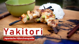 Yakitori  Traditionelle Japanische Hähnchen Spieße  Rezept by Daughter amp Dads Sizzlezone  Zunda [upl. by Ednew]