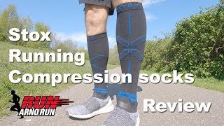 Stox socks compression running sock test review [upl. by Aimek498]