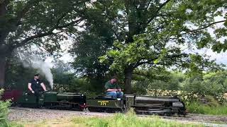 Sir Sacramore  Roland George departing Oakhill on Ingfield manor light railway 8624 [upl. by Elum866]