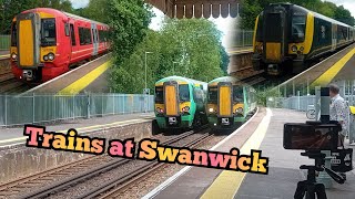 trains at Swanwick 8624 [upl. by Rollecnahc]