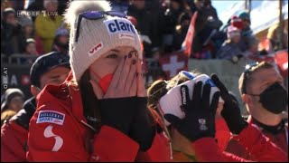 HORROR Crash of Cornelia Hütter AUT  Ski Weltcup Crans Montana SUI [upl. by Nylyak]