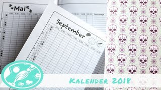 Kalender 2018  PDF zum ausdrucken Heft selber binden DIY [upl. by Terrab]