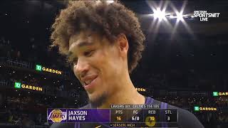 Jaxson Hayes amp Rui Hachimura PostGame Interview  Los Angeles Lakers vs Boston Celtics [upl. by Radcliffe]