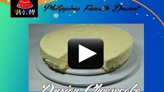 DURIAN CHEESECAKE Pinoy Gulaman Recipe [upl. by Brest994]