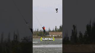 Kiteboarding vs Windsurfing WindPowered Fun shorts [upl. by Ariem]