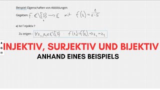 Injektiv Surjektiv und Bijektiv – Abbildung  Anhand eines einfachen Beispiels erklärt [upl. by Farnsworth]