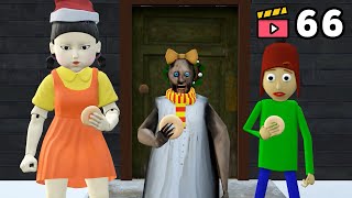 Granny vs Squid Game vs Baldi vs Food  funny horror animation Compilation 66 [upl. by Irrehc]