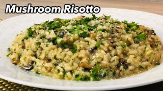 Creamy Mushroom Arborio Rice  Italian Risotto Recipe  Taste Assured [upl. by Aeht463]