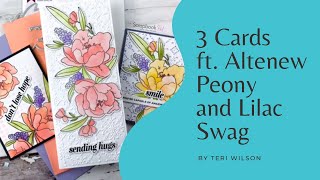 Altenew  Peony and Lilac Swag  Card Making Tutorial [upl. by Leandra]