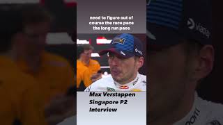 Max Verstappen Singapore GP P2 Interview [upl. by Pergrim]