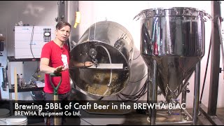 Brewing 5BBL of Craft Beer in the BREWHA BIAC microbrewery [upl. by Aynotal532]