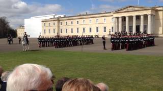 Sovereigns Parade Rehearsal  Slow and quick march past  April 2014 [upl. by Rikki]