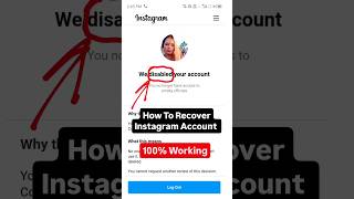 How To Recover Instagram Account howtorecoverinstagramaccount instagramrecovery instarecovery [upl. by Nnylarat]