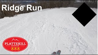 Skiing Ridge Run at Plattekill Mountain Mar 4th 2024 [upl. by Shaer]