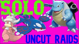 7star Blastoise  Kyogre amp Slowking  Uncut SOLO Raids [upl. by Jenni]