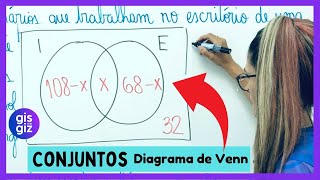 DIAGRAMA DE VENN  PROBLEMAS COM CONJUNTOS  CONJUNTOS NUMÉRICOS  EXERCÍCIOS [upl. by Enyledam]