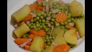 Lardons petits pois pdt carottes cookeo [upl. by Enitsahc]