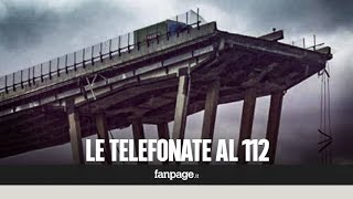 Crollo Genova gli audio delle telefonate al 112 quotÈ venuto giù il ponte Morandi fate prestoquot [upl. by Gnehs]