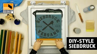 TShirts selbst bedrucken im DIYSiebdruck  Anleitung [upl. by Issej823]