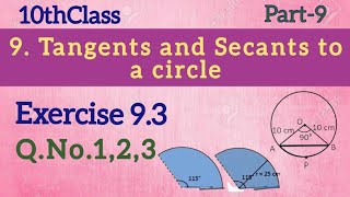 10thClassTangents and Secants to a circle Exercise 93QNo123 [upl. by Ilrahs335]