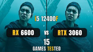 RX 6600 vs RTX 3060  i5 12400F  Test In 15 Games  1080p  DLSSFSR [upl. by Ycinuq]