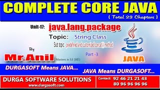 Core Java javalangpackageString class  predefined and customized concat method Part 3 [upl. by Furie950]