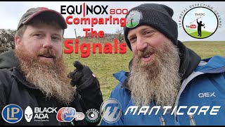 Manticore VS Equinox 800  Comparing the signals  Metal detecting UK [upl. by Fee]