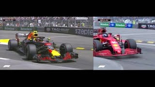 Charles Leclercs crash vs Max Verstappens crash  Monaco GP [upl. by Antons]