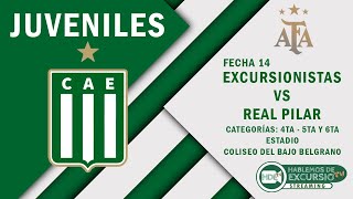 Excursionistas vs Real Pilar  Fecha 14  Juveniles B 4TA  5TA Y 6TA DIVISIÓN [upl. by Rosemare]