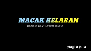 Macak Kelaran  Lirik Lagu Viral Tiktok Terbaru [upl. by Naujat]