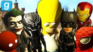 GMOD  HIDE AND SEEK  VERSIÓN LOS SUPERHEROES ENANOS Y CABEZONES  XD  GARRYS MOD  TheCorvusClan [upl. by Feliza763]