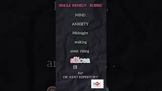 Single Remedy  Mind Rubrics  264 homeopathy organon repertory ayush naturaltreatment natural [upl. by Moreno]