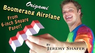 Origami Boomerang Airplane from 6inch Kami [upl. by Durgy701]