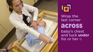 How to Swaddle a Baby Step by Step  UPMC MageeWomens Hospital [upl. by Aterg314]