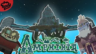 Amphibia Minecraft Timelapse  Newtopia Flying Castle Bedrock and Java [upl. by Lyrehs]