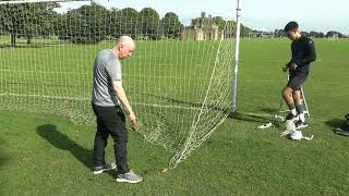 How To Put A Football Goalnet Up On A Council Pitch [upl. by Yasdnyl743]