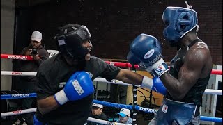 Terence Crawford SPARRING Shakur Stevenson in preparation for Errol Spence Jr Undisputed Fight [upl. by Enidanreb]