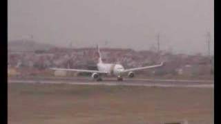 TAP Portugal Airbus A330 takeoff at Lisbon [upl. by Comethuauc]