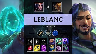 LeBlanc Mid vs Akshan Dominating  EUW Challenger Patch 1417 [upl. by Cock]