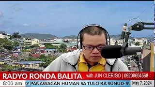 RADYO RONDA BALITA with JUN CLERIGO  DXKS Surigao MAY 7 2024 [upl. by Wolfie]