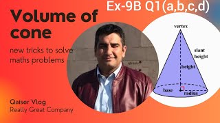 Ex9B Q1abcdVolume of Cone chapter 9  Aps maths coursenewsecondary mathematicsBook 3 [upl. by Erodaeht]