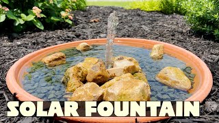 DIY Mini Solar Powered Garden Fountain [upl. by Etolas]