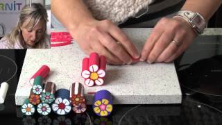 Polymer Clay Tutorials  How to make a flower cane [upl. by Ayin]