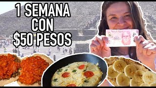 UNA SEMANA COMIENDO CON 50 PESOS  VEGANO [upl. by Akerehs]